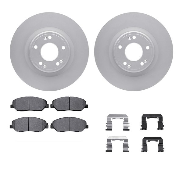 Dynamic Friction Co 4312-03039, Geospec Rotors with 3000 Series Ceramic Brake Pads includes Hardware, Silver 4312-03039